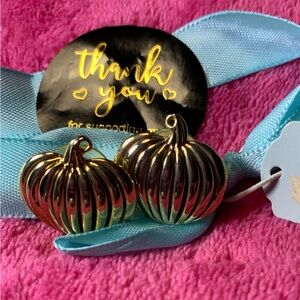 Gold Inlay Women's Earrings